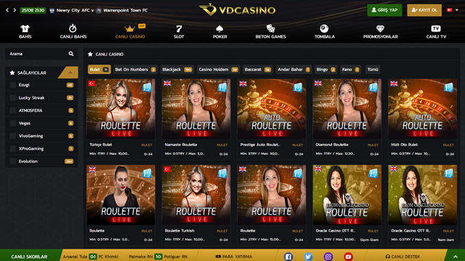 Vdcasino Rulet Oyunları Nasıl Oynanır?